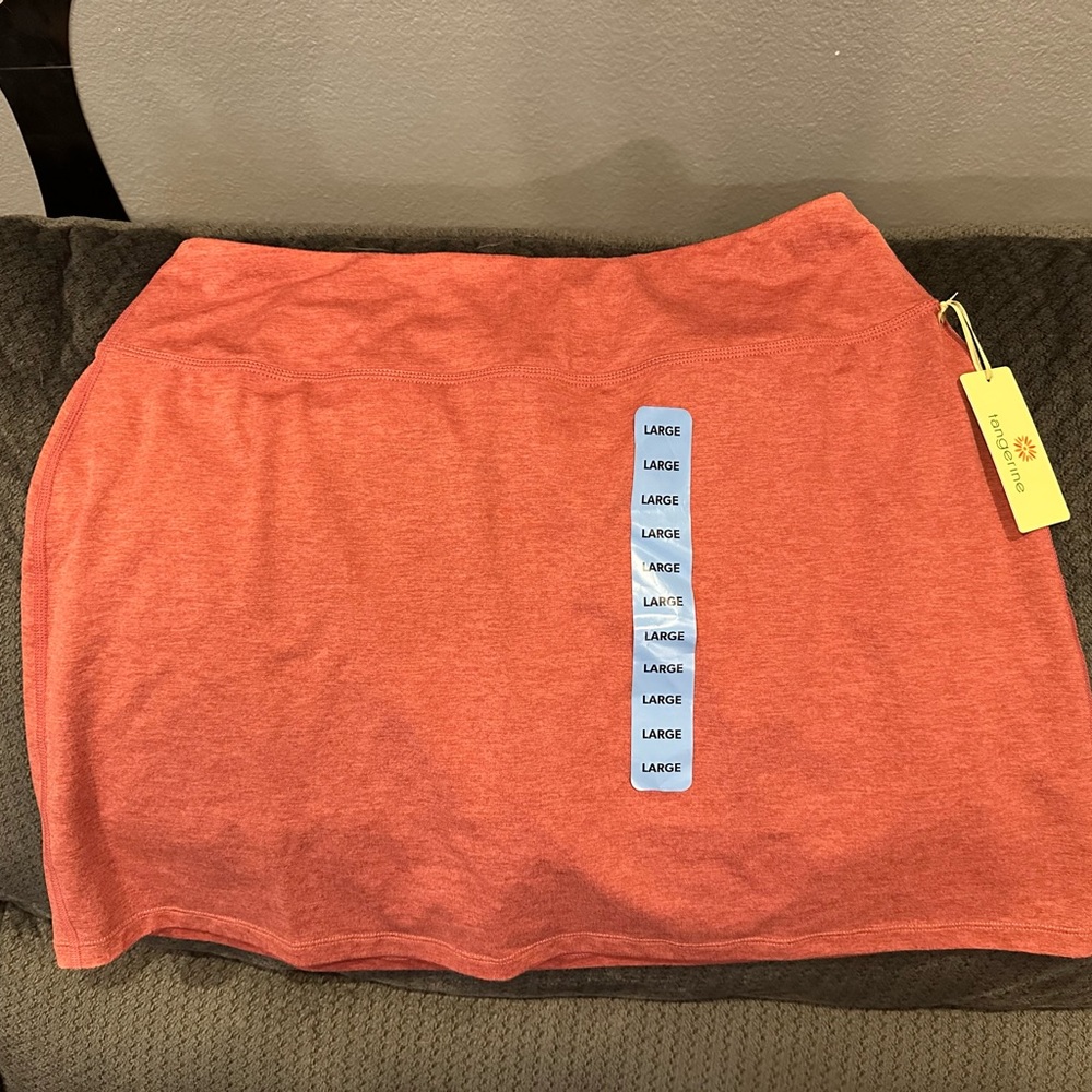 Tangerine Red Mini Pencil Skorts Resort Wear